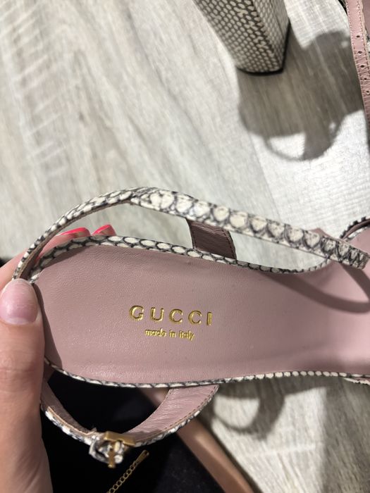 sandale gucci din piele de piton originala