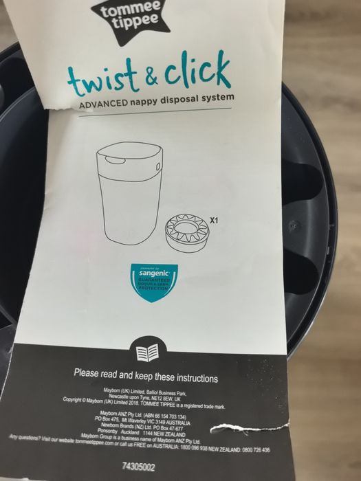 Хигиенен кош за пелени Tommee Tippee - Twist and Click, с 4 касети