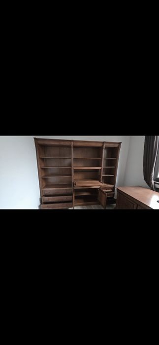 Bibliotecă Louis Philippe – lemn masiv, elegantă, stare foarte bună