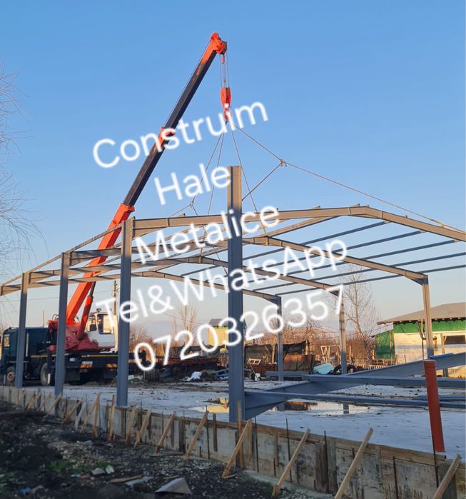 Vand hala metalica 8x25,structura,panouri sandwich si alte dimensiuni