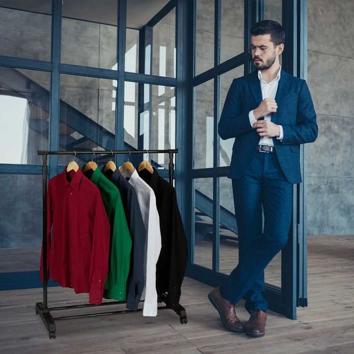 Метална закачалка/стойка за дрехи Relaxdays черна