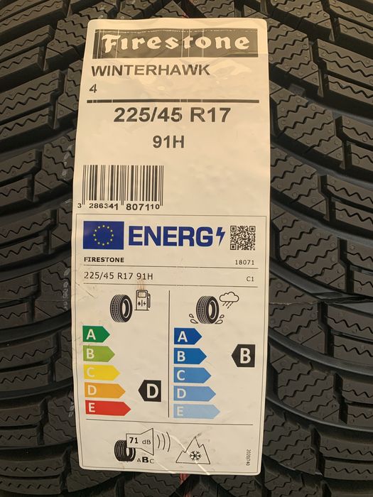 Нови зимни гуми FIRESTONE WINTERHAWK 4 225/45R17 91H НОВ DOT 2254517