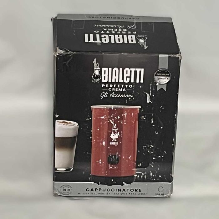 Електрически пенообразувател за мляко Bialetti MKF02 Rosso (Отлично състояние)