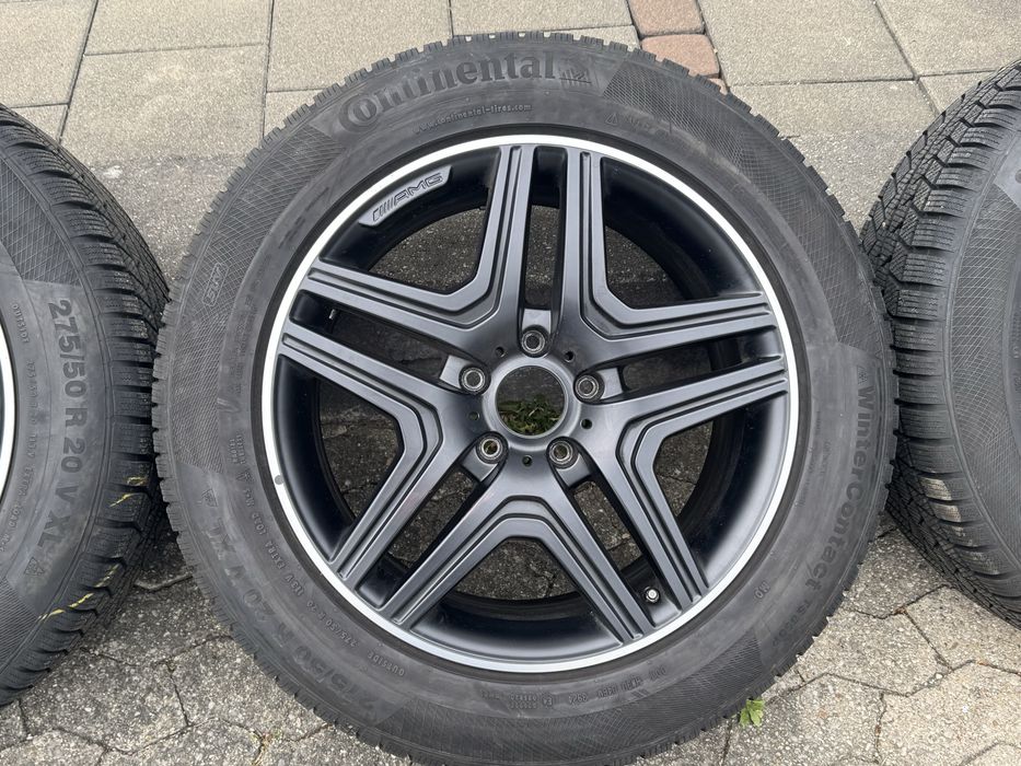 4 jante originale mercedes G klass 63Amg anvelope iarna 2024 275/50/20     Mercedes-Benz G-Class W463