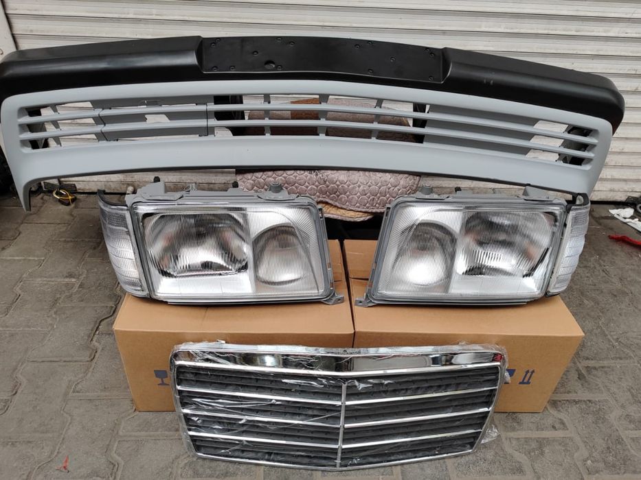 Мерс 124 фара, бампер, поворотники, решётка