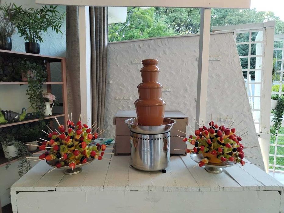 Bar din fructe si fantana de ciocolata