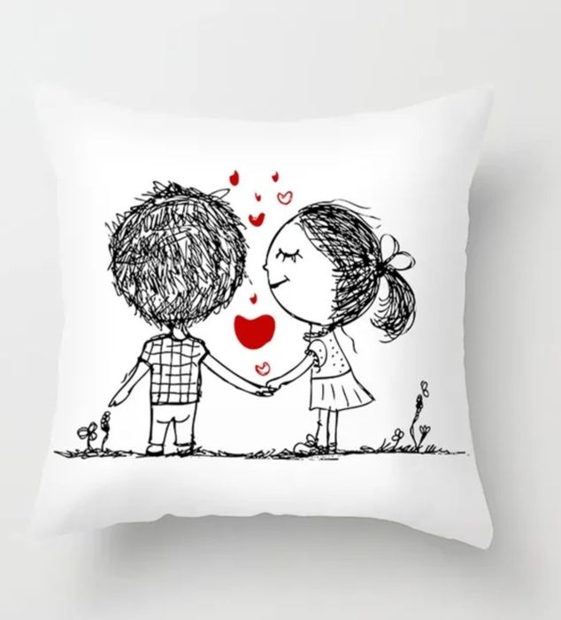 Декоративни калъфки за възглавници / Любовна калъфка