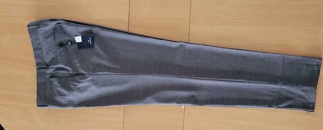 Pantaloni bărbați Barutti gri 100% lână virgină L-XL noi