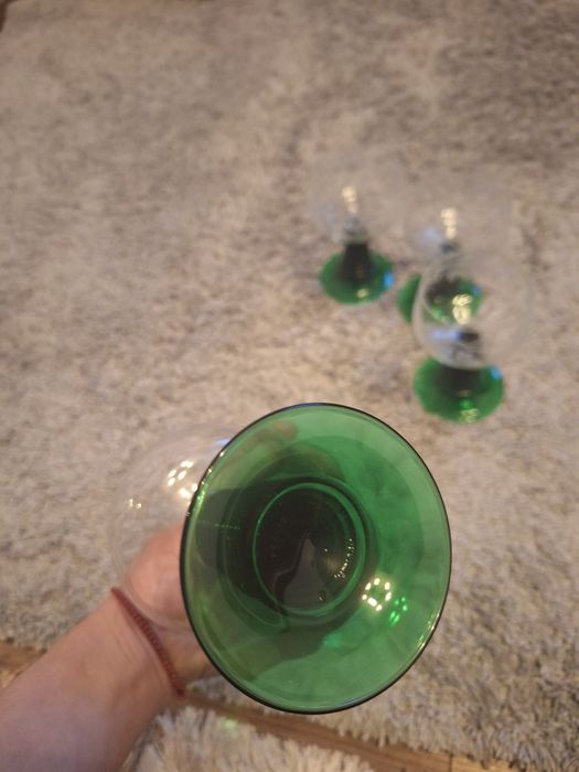 Patru pahare cristal picior