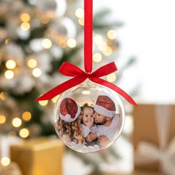 Коледни топки със снимка по поръчка – персонален подарък