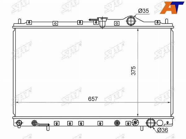 Радиатор двигателя Mitsubishi Rvr