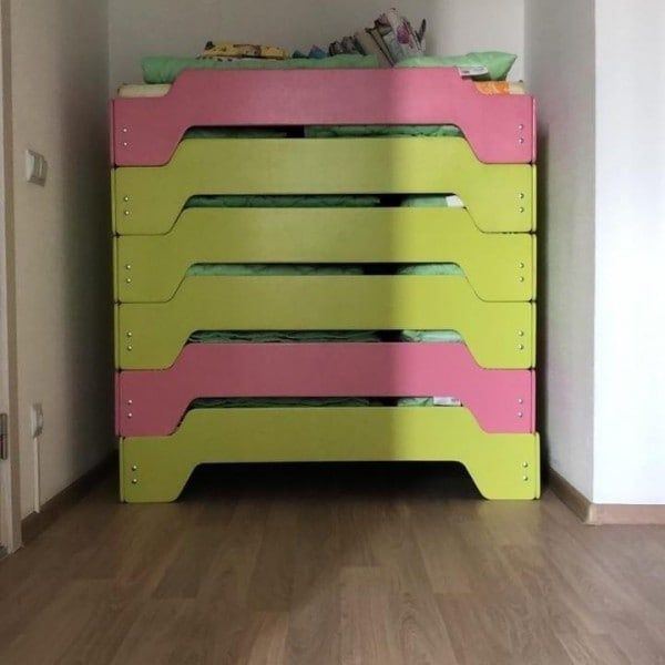 Детская кровать кроватка Монтессори, штабелируемые детские кровати