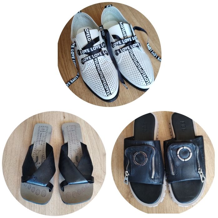 Дамски летни обувки естествена кожа