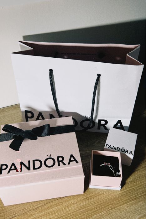 Кольцо Pandora Розовый бант. ОРИГИНАЛ!