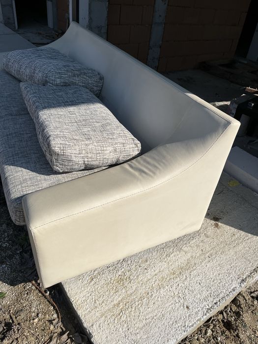 Диван 3-ка Прото бяла кожа