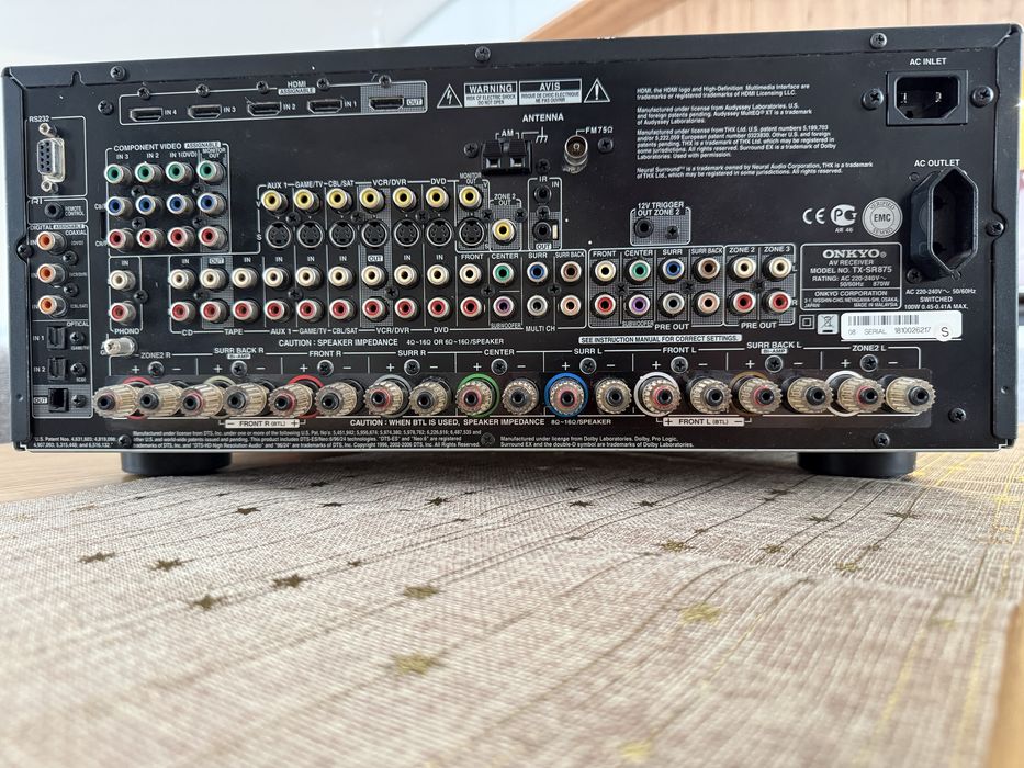 Продавам ресивър Onkyo TX-SR875 UK Edition