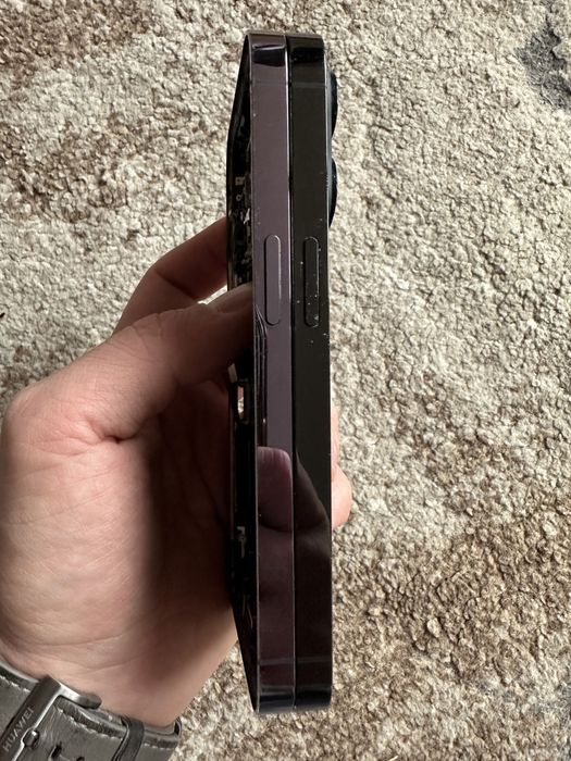 Carcase iPhone 14 Pro Grey/ Purple, full flex, stare foarte buna