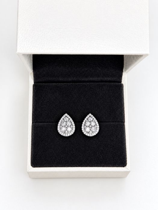 Cercei Lacrima cu Moissanite din Argint 925