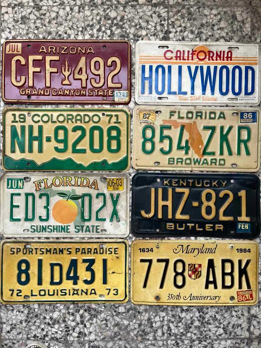 Американски регистрационни табели