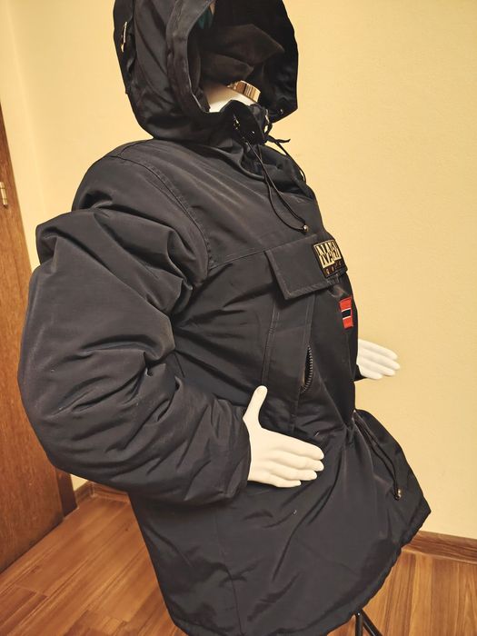 Napapijri unisex bleumarin L-XL – geacă iarnă reglabilă, călduroasă și
