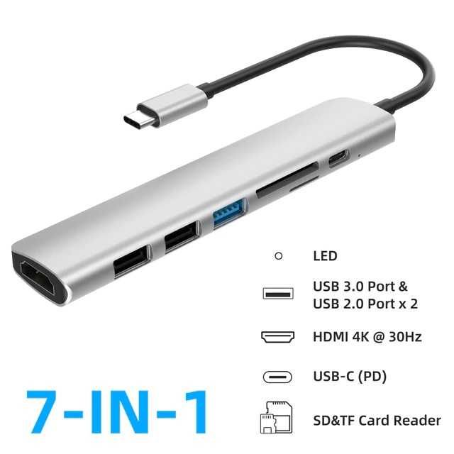 Док-станция Type-C концентратор 7 в 1