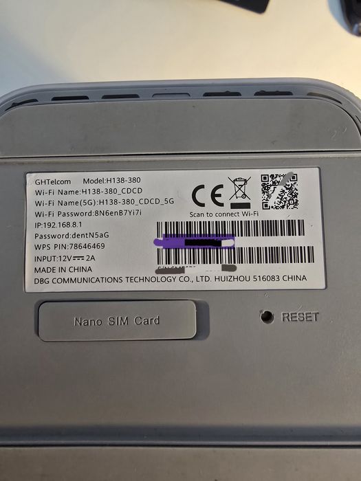 Router Huawei H138-380 CPE PRO 3
Huawei H138-380 5G CPE PRO 3

Huawei H138-380 5G CPE PRO 3
Huawei H138-380 5G CPE PRO 3
Huawei H138-380 5G CPE PRO