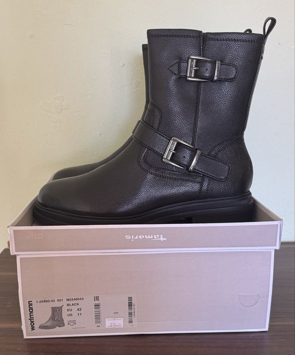 Чисто нови боти от естествена кожа Tamaris 42 номер