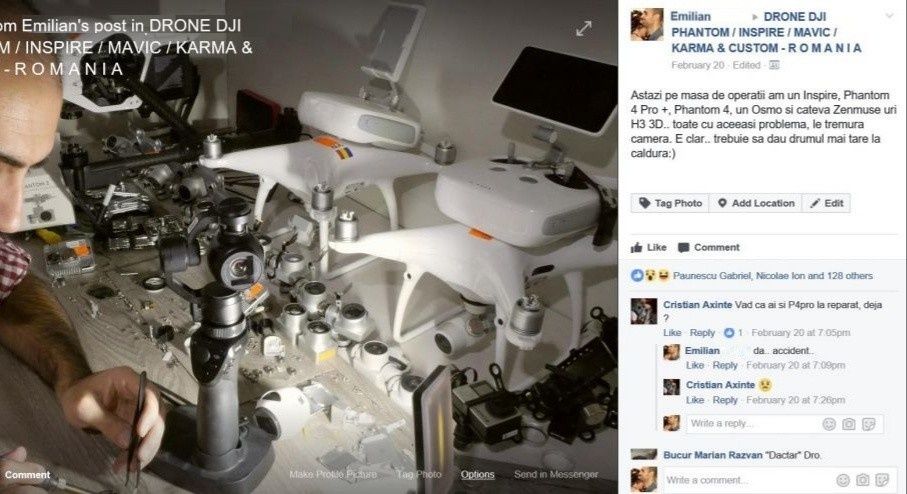 Reparatii Service Drone DJI Mini Air Mavic Phantom Inspire. Bucuresti