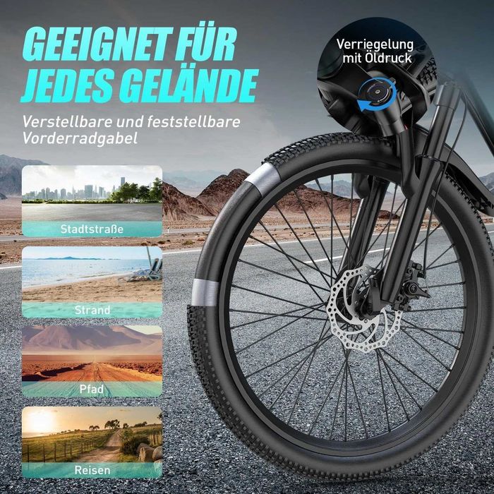 Електрическо колело Чисто ново E-Bike, 21 Speed 36V 13Ah Battery