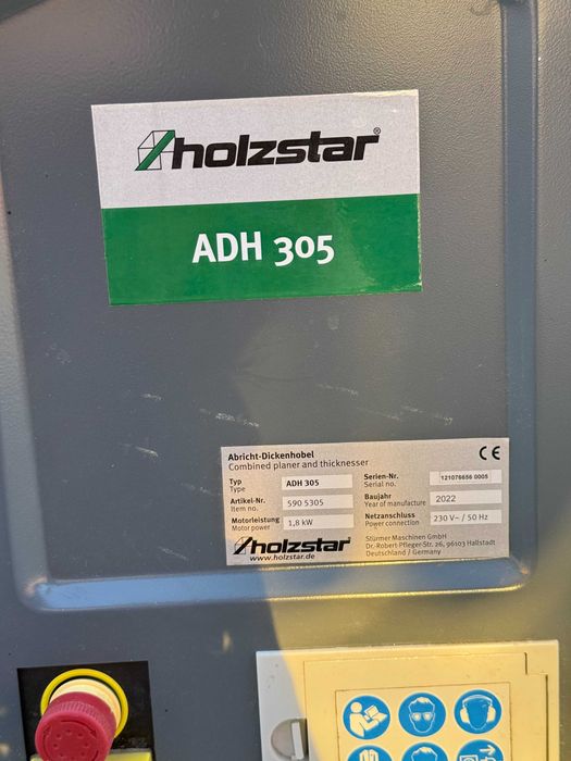Holzstar ADH 305, mașină de rindeluire și degroșare