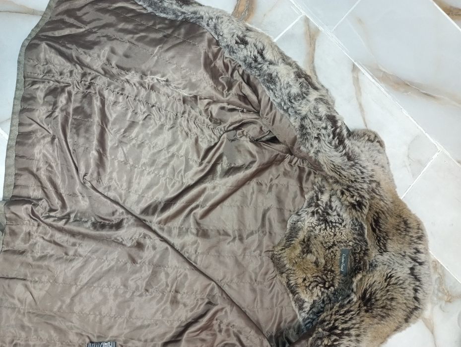 Кожен кожух унисекс с висока яка L - 18 лв