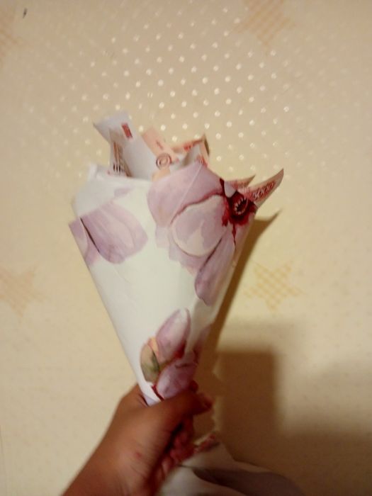 Букеты из сувенирных денег