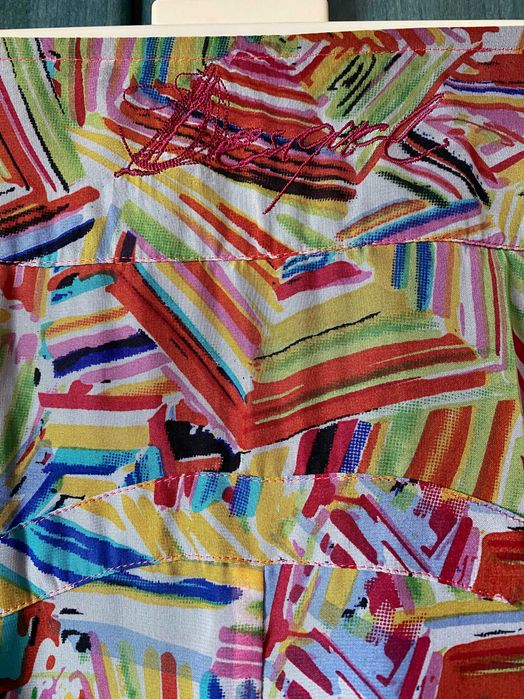 Fusta Desigual multicolora cu baza asimetrica