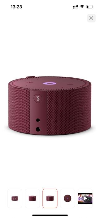 Яндекс станция мини с часами красный