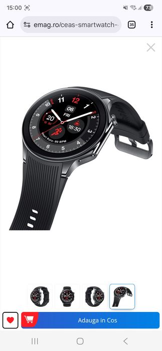 Vand Ceas Smartwatch OnePlus Watch 2, Black Steel nou, sigilat