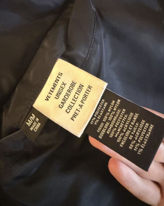 Бомбер Vetements x Alpha Industries