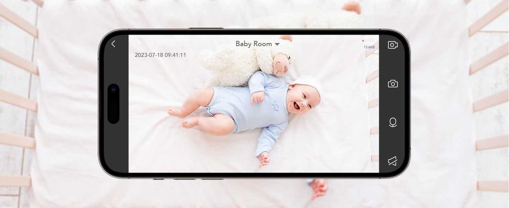 nooie Бебефон камера с аудио и специализирано безплатно приложение