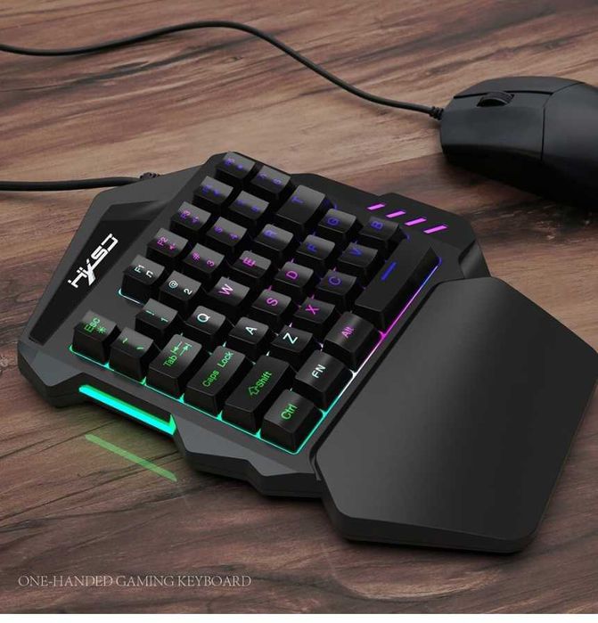 Гейминг клавиатура HXSJ, V100 с 35 клавиша, USB, черен