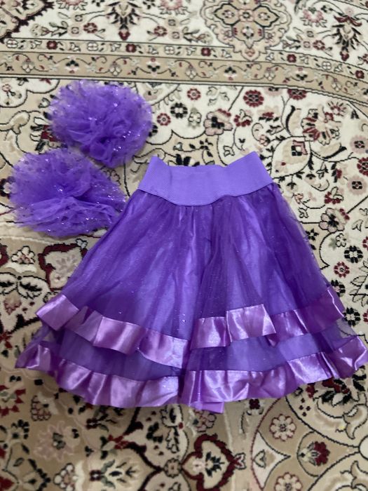 Фиолетовая туту юбка с бантиком