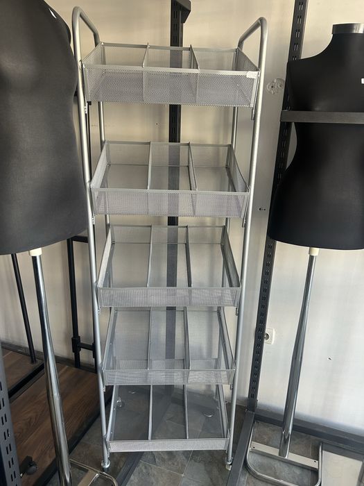 Стелаж за аксесоари   /сив/170/52/37