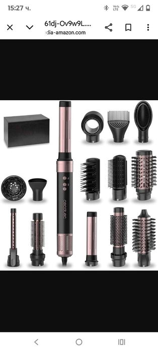 Сешоар Cecotec Coanda CeramicCare Technology 14in1 AirGlam Black 1400W