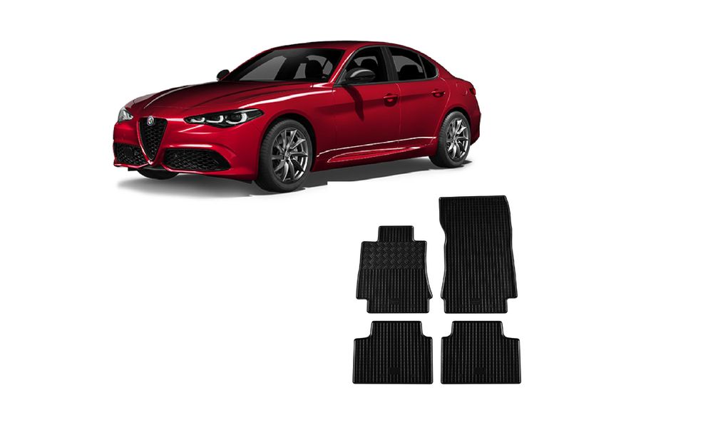 Гумени стелки Rigum за Alfa Romeo Giulia след 2016 година, 4 части
