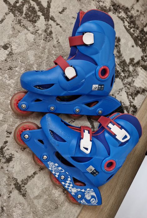 Детски ролери Decathlon, Oxelo, синьо/червено, 30-32 номер.