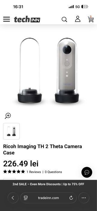 Ricoh Theta V 4K Spherical 360 Degrees VR Camera