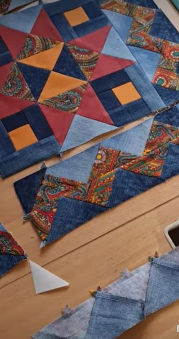 Остатки портьерной ткани для пэчворка