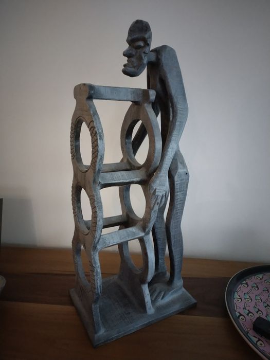 Дървена поставка за вино от Индонезия