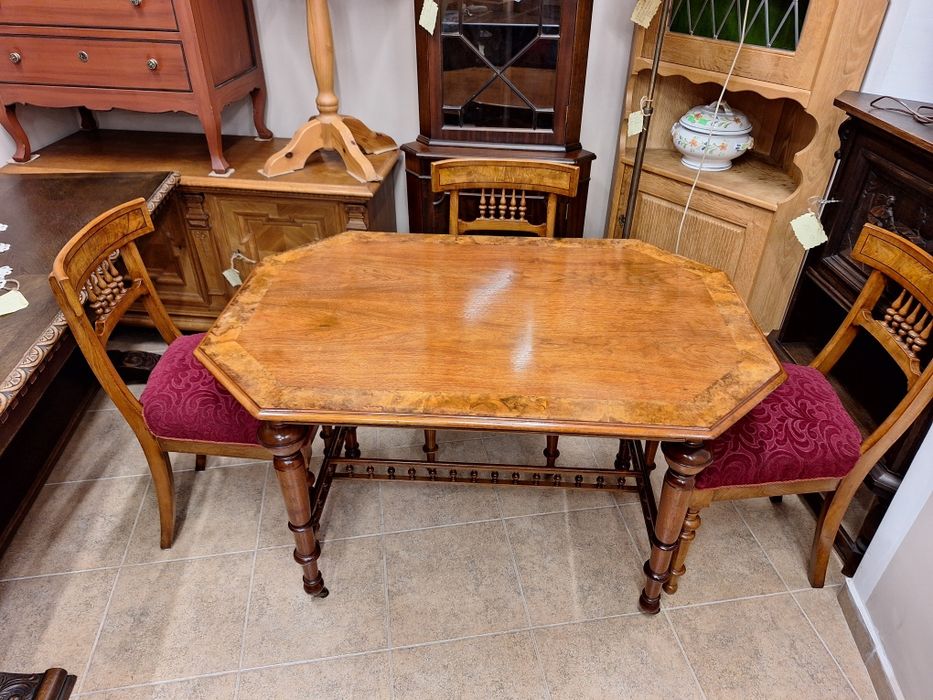 Античен Викториански  к - т за трапезария маса  с 4 стола