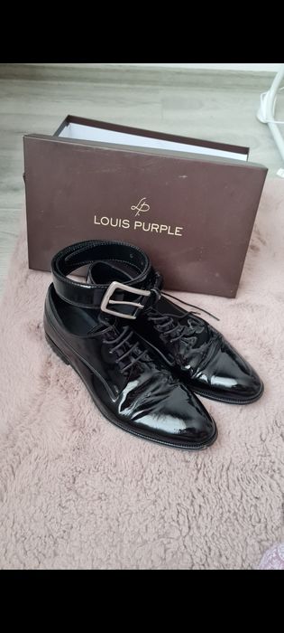 Pantofi+ Curea Piele naturala Louis Purple