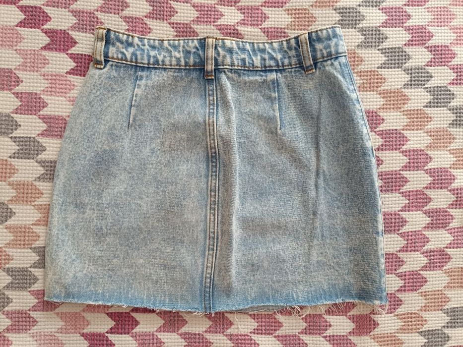 Дънкова къса пола с копчета PULL&BEAR