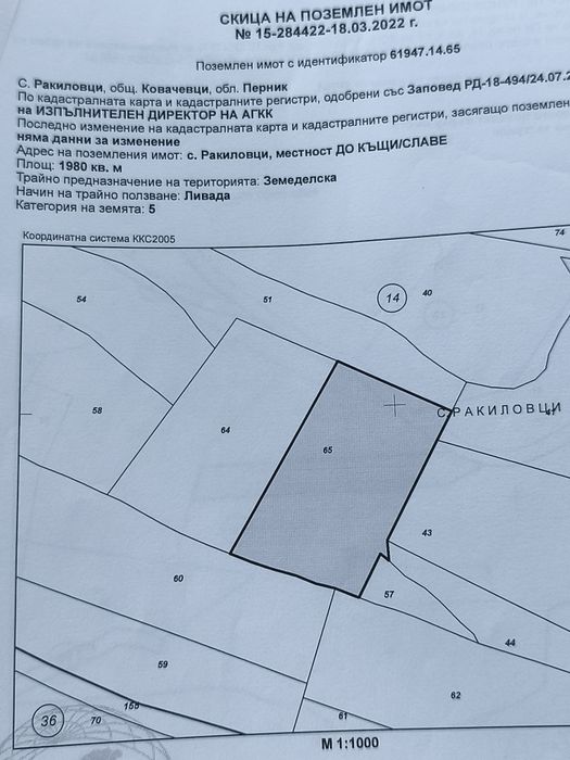 Продавам земеделска земя в община Ковачевци